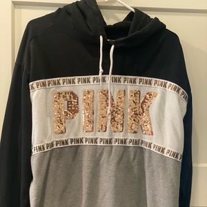 ** LIKE NEW ** Victoria Secret Hoodie w/Sequins